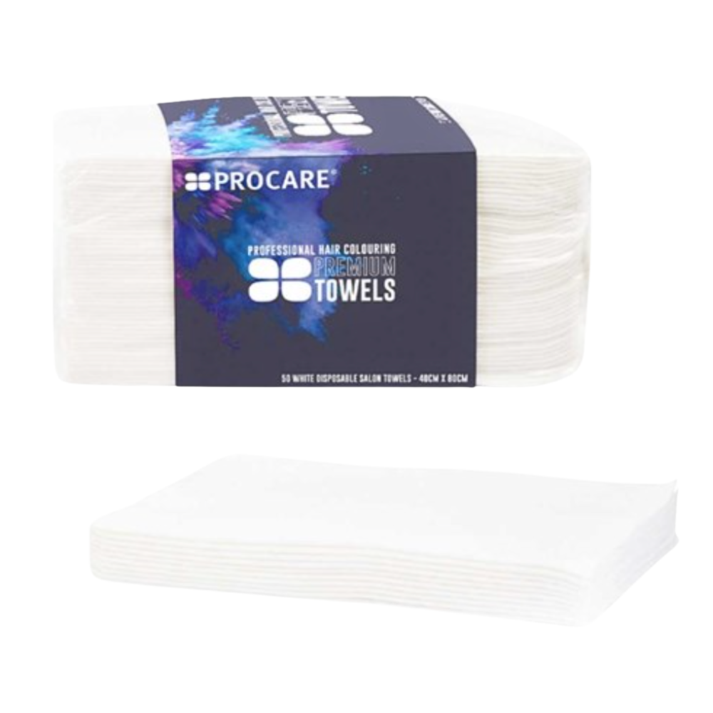 Procare | White Towels | 50 Pack